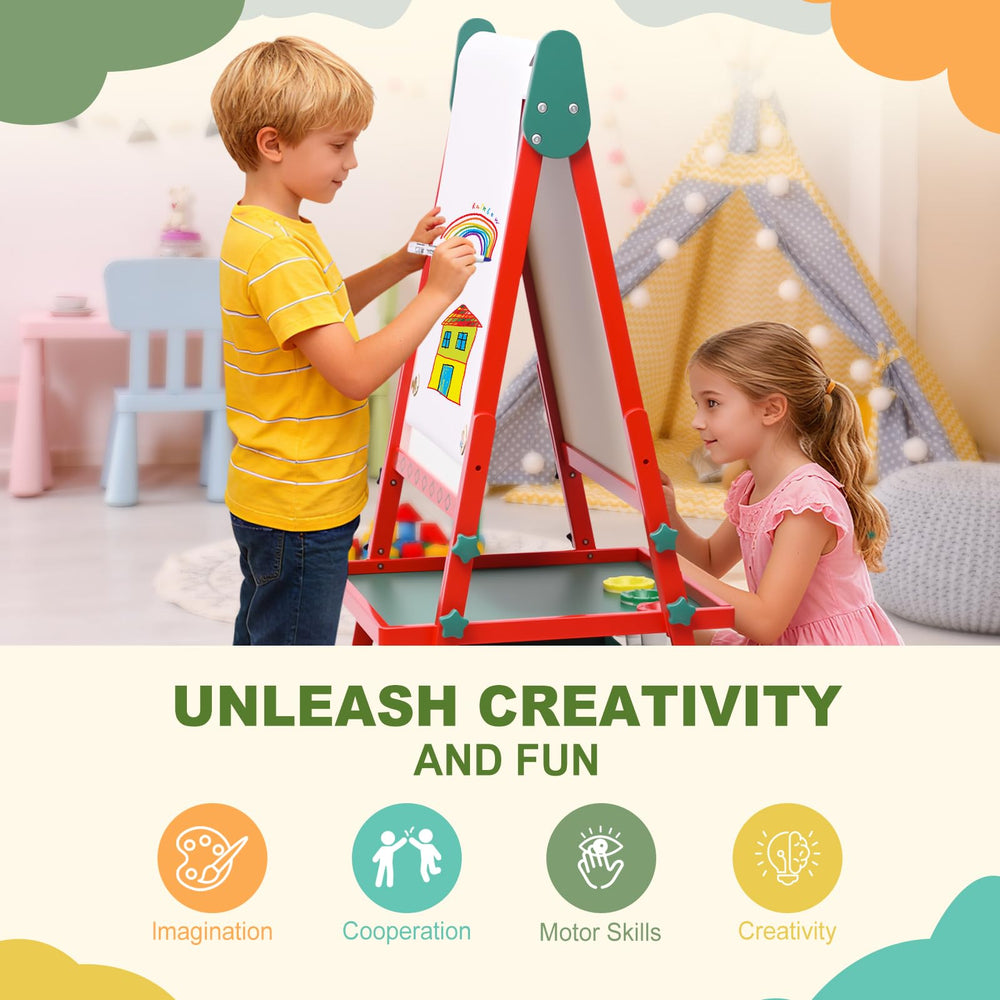 BBV Kids Easel magnetic whiteboard ready for markers and magnets