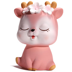 BCIULASL piggy bank with a pink deer design, durable for kids' savings.