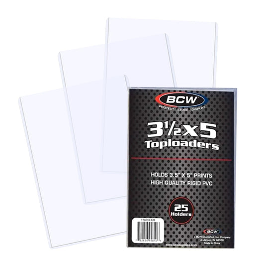 BCW 3.5x5 topload holder front view for clear protection and presentation.