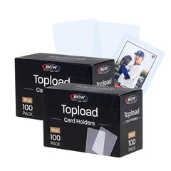 BCW 3x4 top load card holder clear front for easy viewing and protection