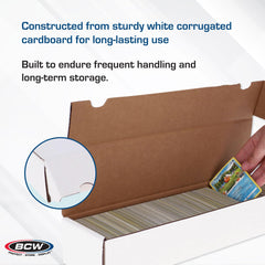 BCW 800ct storage box divider compatibility illustrates organized sorting option.