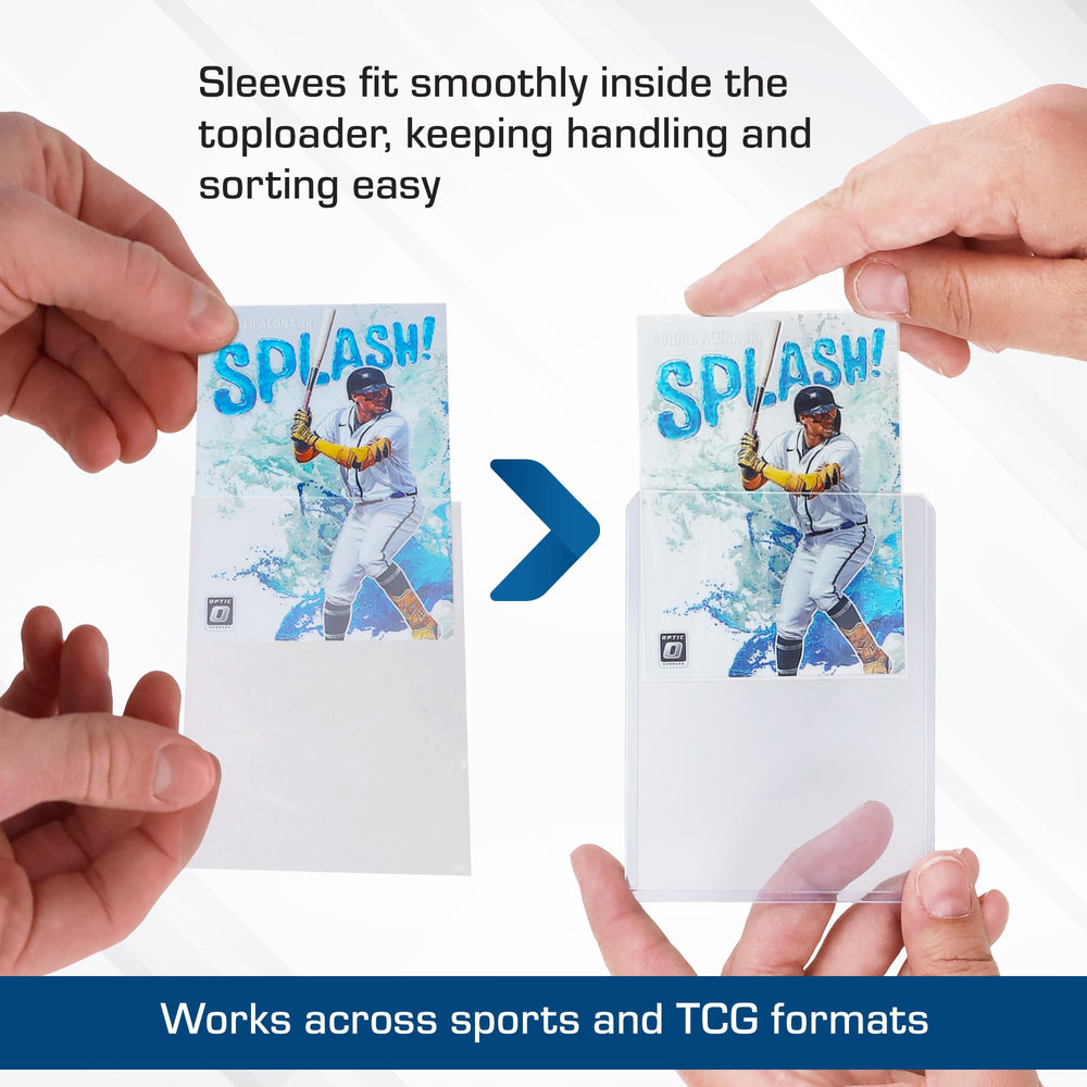 BCW acid-free sleeves keep cards pristine for display and handling.