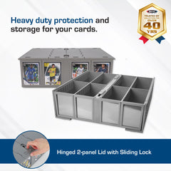 BCW Collectible Card Bin dual hinged lids enable easy access