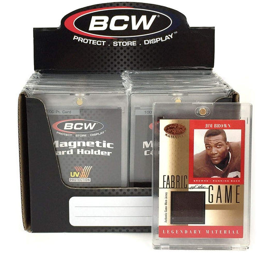 BCW Magnetic Card Holder showing 100 PT thickness for sturdy protection