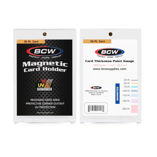 BCW magnetic card holder with 35pt thickness for sturdy protection