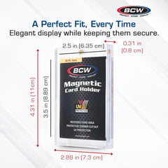 BCW magnetic gold closure keeps cards securely stored and easy to open