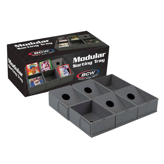 BCW Modular Card Sorting Tray overview showing a tidy, organized card display
