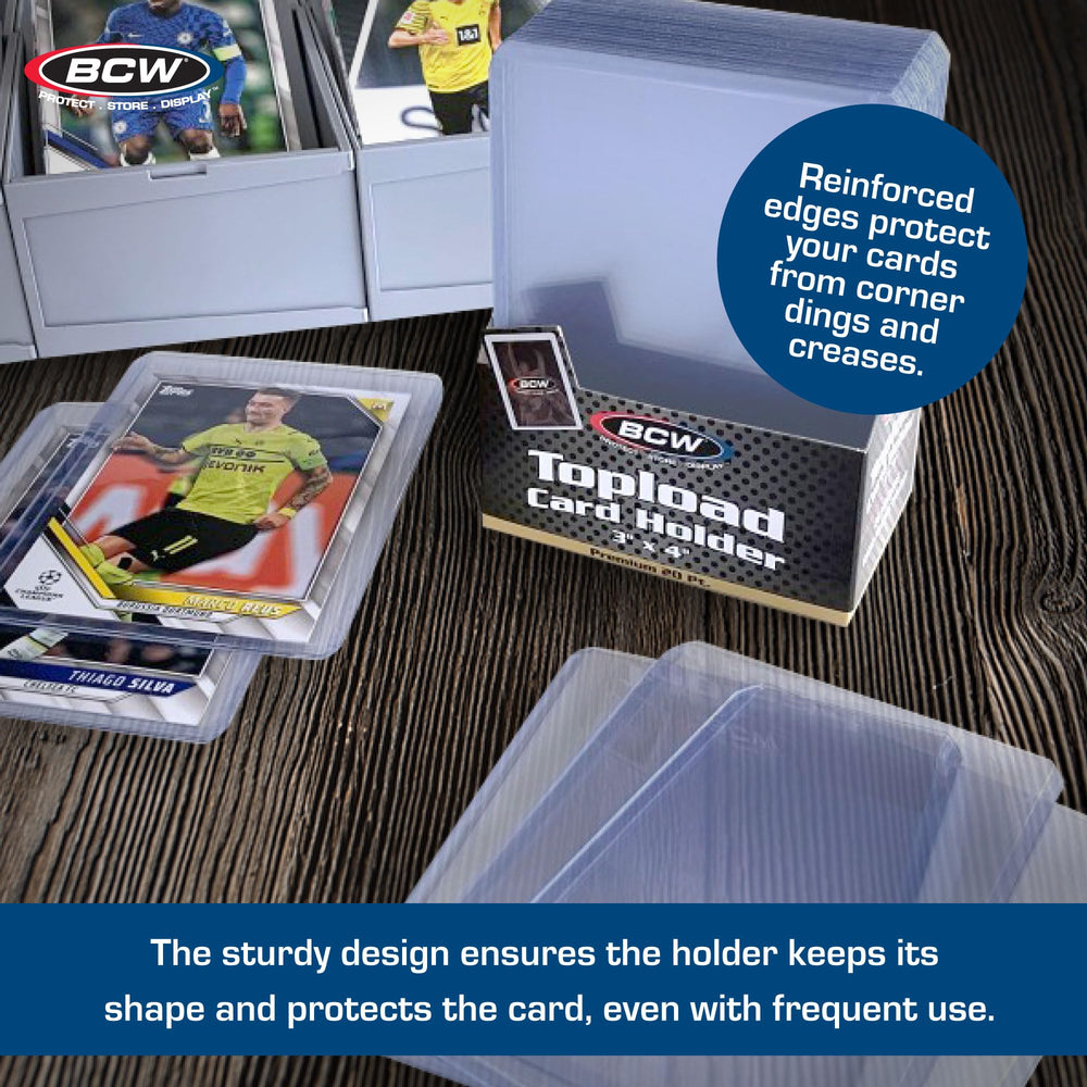 BCW Premium toploaders offer long-lasting protection for collectible cards.