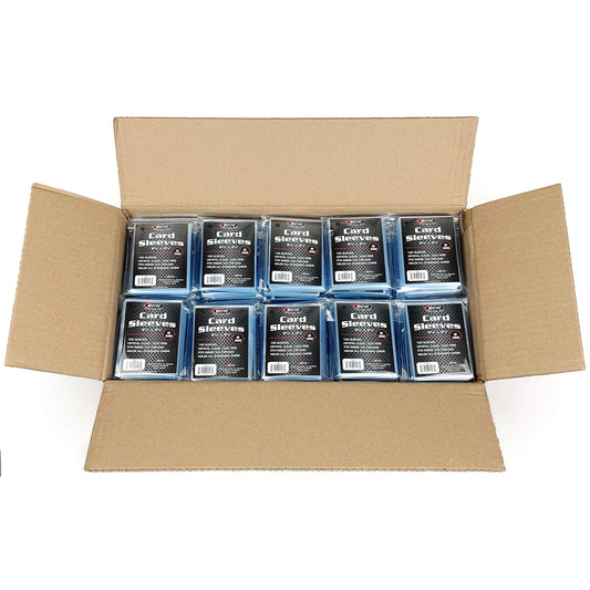 BCW standard card sleeves with crystal-clear visibility for showcasing cards.