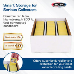 BCW box interior with dividers for neat sorting