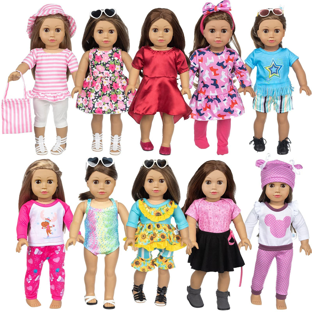 BDDOLL 23-piece outfit collection for 18-inch dolls inspires imaginative play