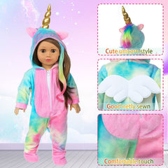 BDDOLL angel wings accessory complements the unicorn look during playtime adventures.
