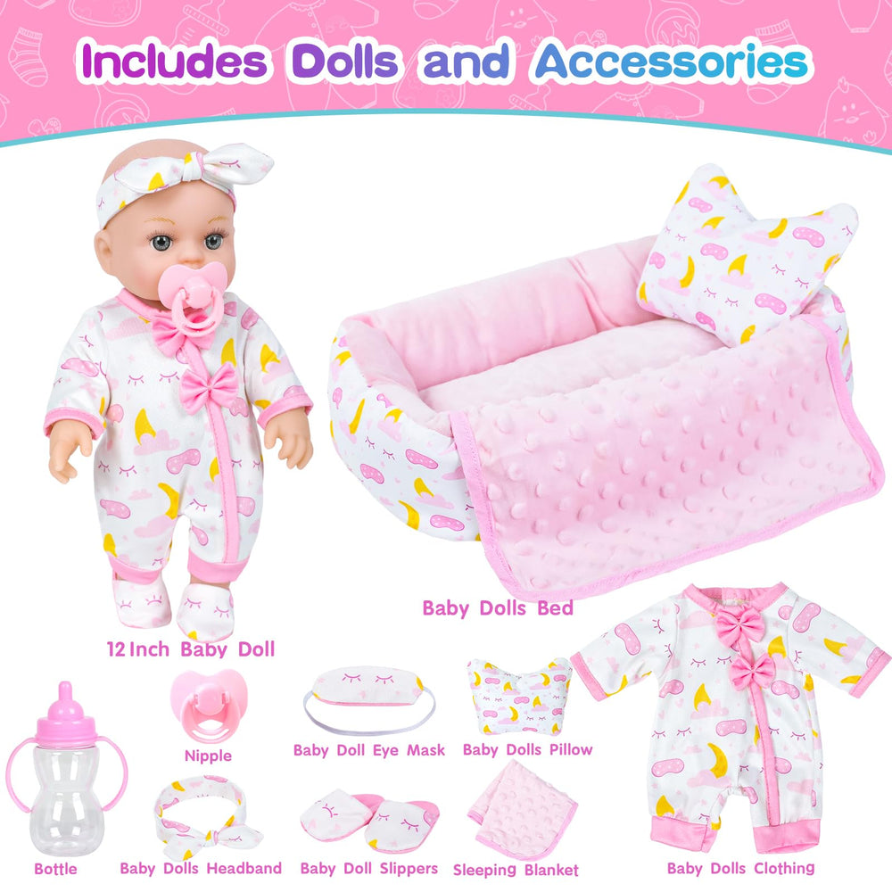 BDDOLL soft sleep bassinet bed for cozy nap moments.