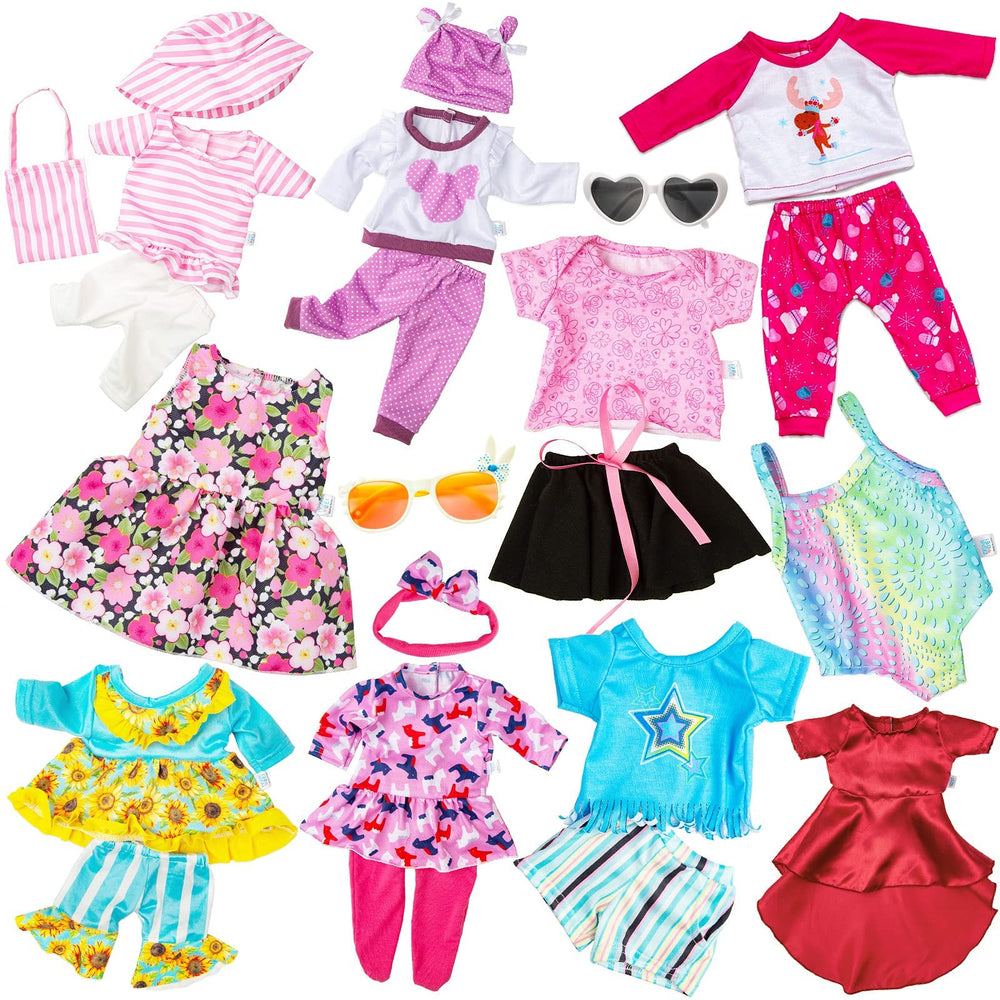 Ten outfits with matching accessories for quick dress-up
