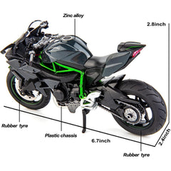 BDTCTK Ninja H2R diecast rear-angle showing engine sound trigger