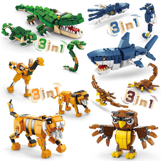 BDXEJV Creator 3-in-1 Animals tiger-warrior sparks imaginative play and hands-on building.