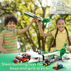 BDXEJV City Cargo Plane set durable ABS pieces for lasting play.