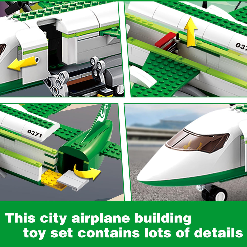 BDXEJV City Cargo Plane set movable ladder adds authentic boarding play.