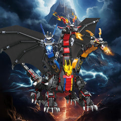 BDYDT Dragon Series Dark Three Headed Dragon King clear instructions and large layout.