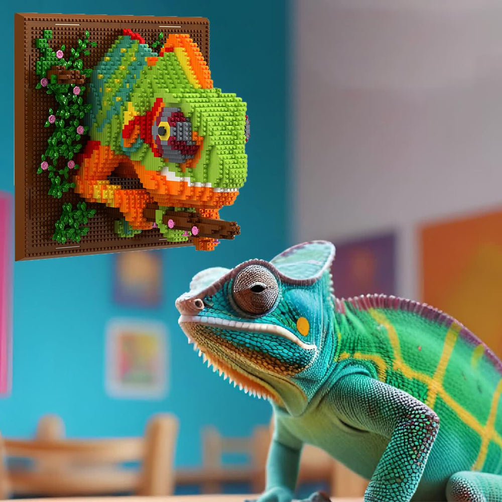 BDYDT finished chameleon wall art adds a vibrant focal point to interiors.