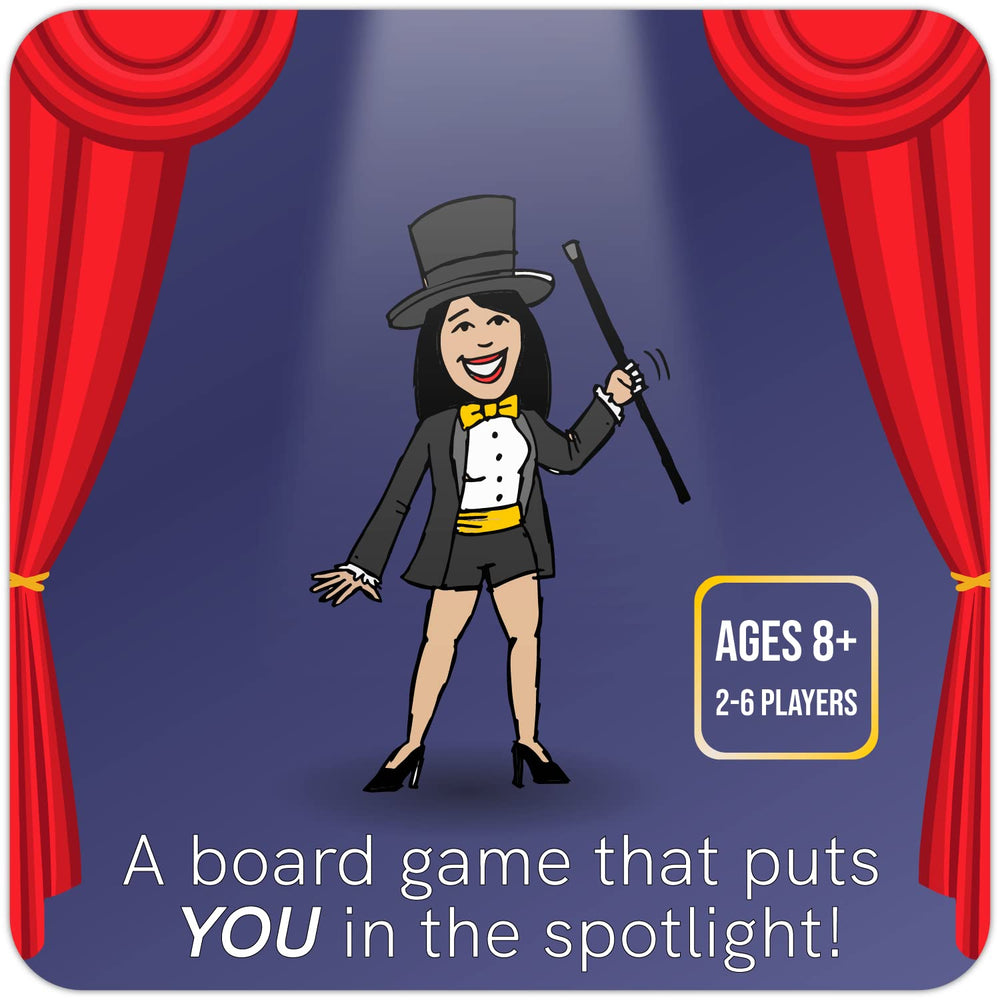 BE A BROADWAY STAR! Play area scene invites friends to a lively trivia night.