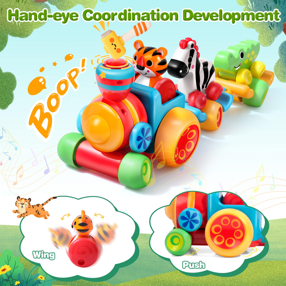 Beacron tiger animal car enhances imaginative play for toddlers.