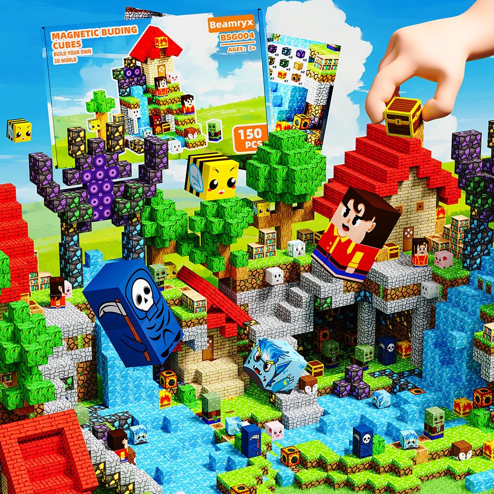 Beamryx magnetic blocks trees and animals magnets support storytelling and early architectural exploration.