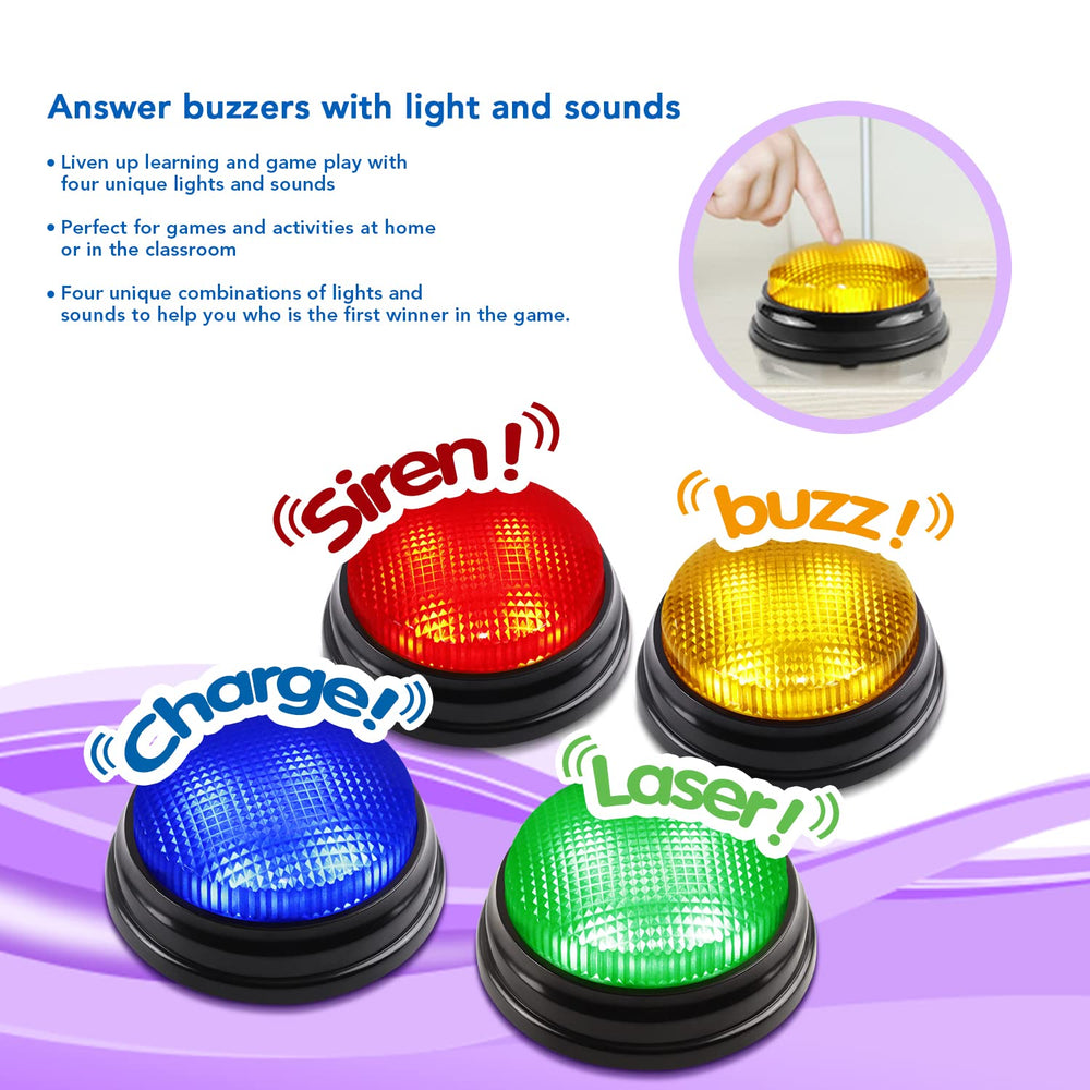 Bean Lieve green-laser buzzer showcasing laser sound for energetic gameplay.