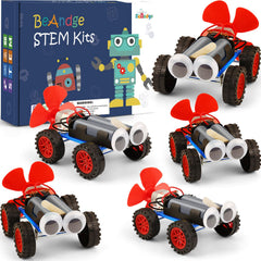 BeAndge 5-set wind powered car kit packaging for kids, educational packaging.