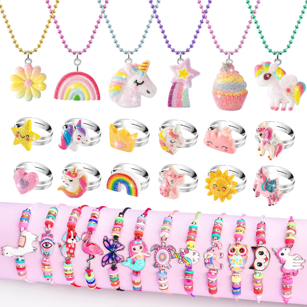 BeAndge unicorn necklace sparkles for imaginative dress-up play