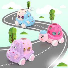 BeAndge pink truck car designed for toddlers to push and roll freely.