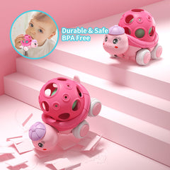 BeAndge wind-up friction car moves with a gentle push, battery-free.