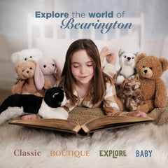 Bearington machine washable teddy makes cleanup quick after play.