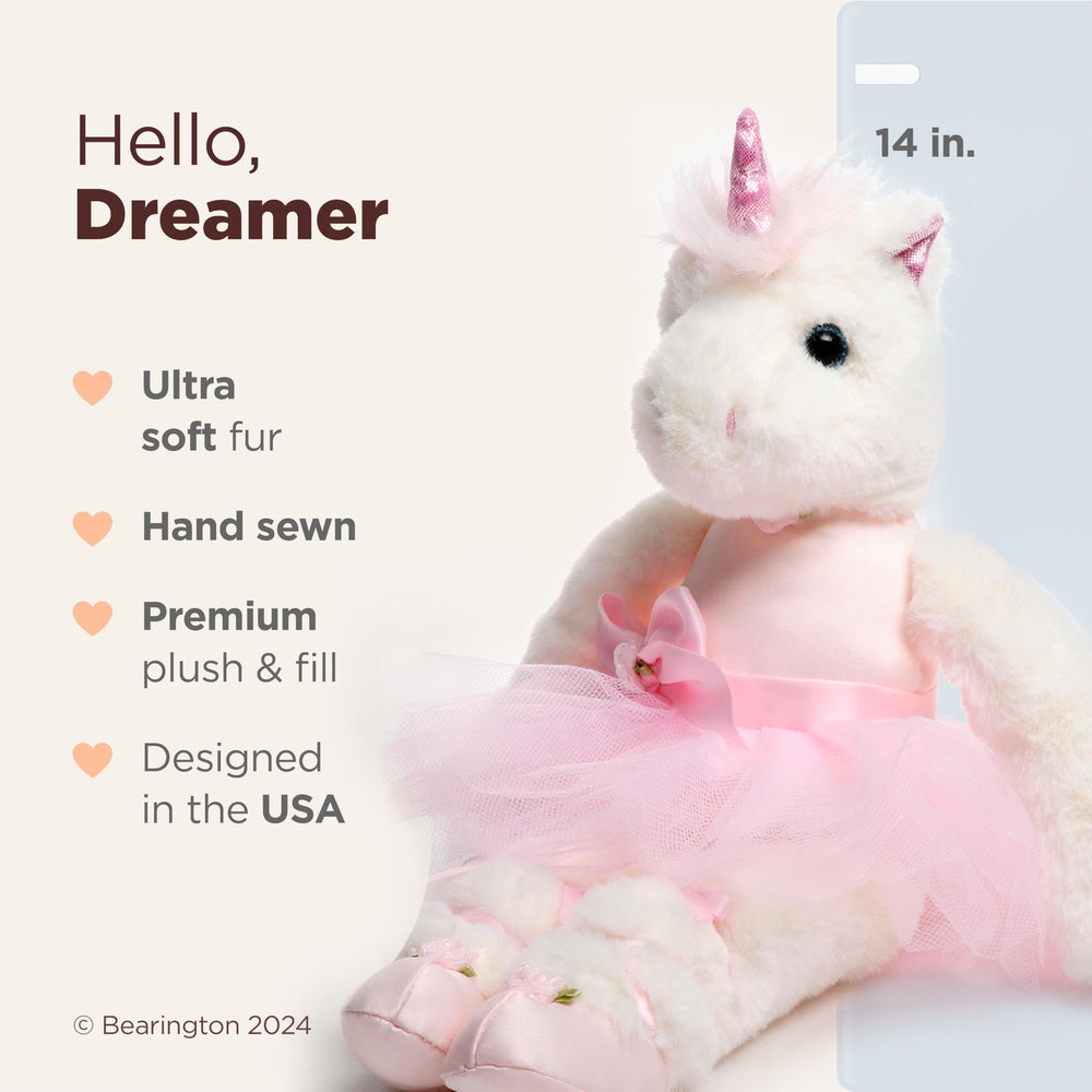 Poseable limbs on Bearington Unicorn Dreamer for dynamic pretend dancing