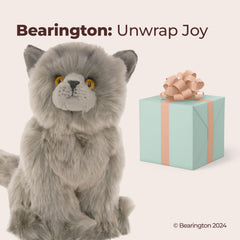 Bearington Gordie gift-ready plush packaging appeals as a keepsake.