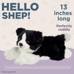 Bearington Shep eyes close-up showcases lifelike charm for imaginative play.