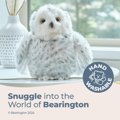 Bearington Drift Snow Owl with lifelike eyes inspires imaginative play and storytelling.