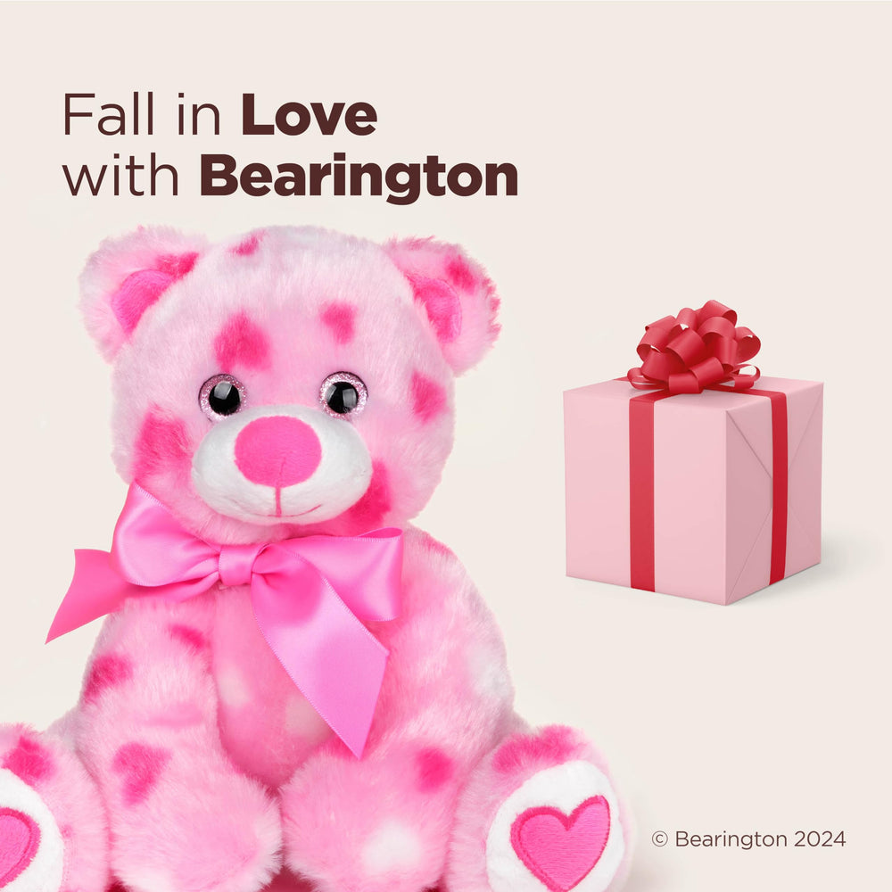 Bearington Hearty teddy bear bedside snuggle companion for bedtime rituals and comforting moments