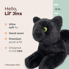 Closeup of Lil' Jinx's soft fur and lifelike texture harnessing feline warmth.