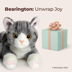 Bearington Lil' Socks cat, inner bean bag: weighted feel adds comforting heft for hugs.