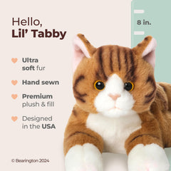 Bearington Lil' Tabby plush 8-inch kitten with expressive face for imaginative play