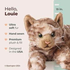 Bearington Louie soft plush fur closeup highlighting silky texture for bedtime snuggles