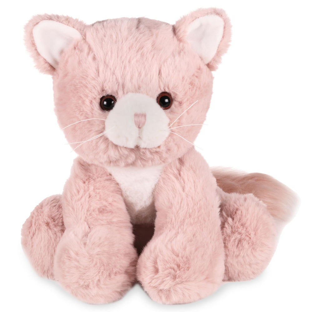 Bearington Mew Mew pink kitty plush, 10.5-inch, cozy snuggles and playtime.