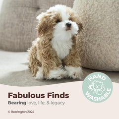 Detailed, lifelike eyes highlight Murphy's charm for storytelling and nurturing play.
