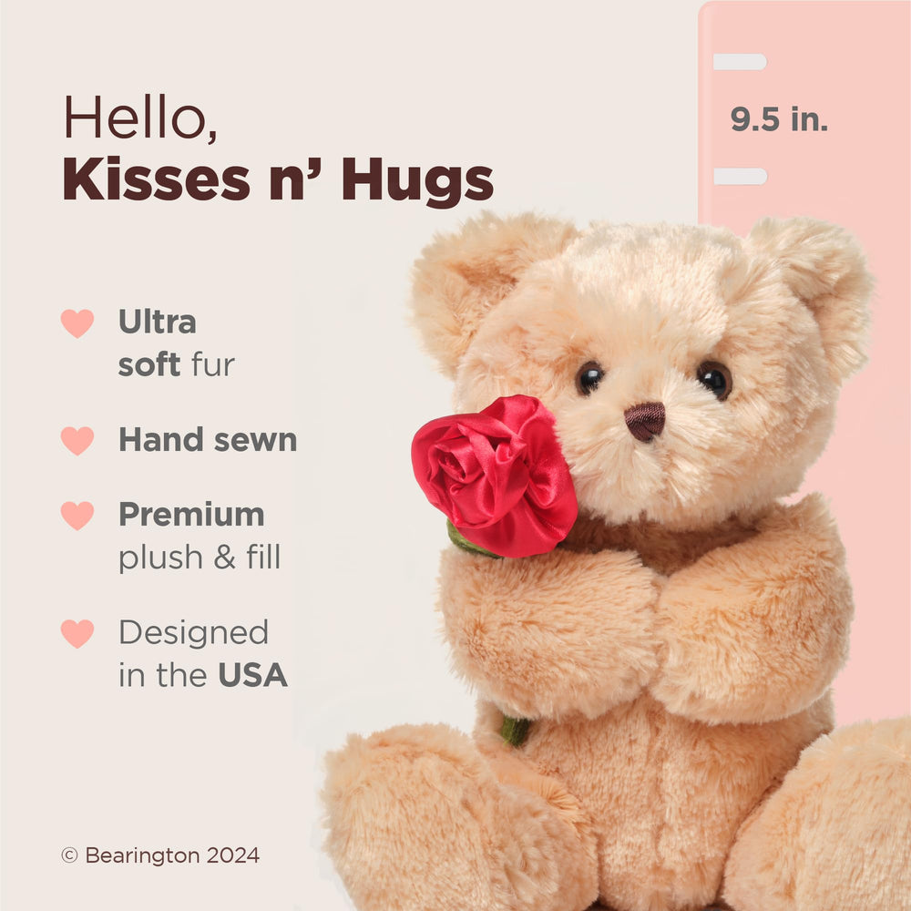 Bearington Remington teddy bear gift-ready packaging signals a thoughtful anniversary or Valentine's gift.