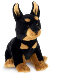 Bearington Thor the Doberman plush in profile, a cuddly companion for playtime.