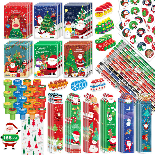 Bearun Christmas party favors notebooks pack for stocking stuffers and classroom activities.