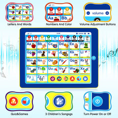 BEAURE 6-in-1 Kids Tablet letters and buttons focus supports alphabet basics