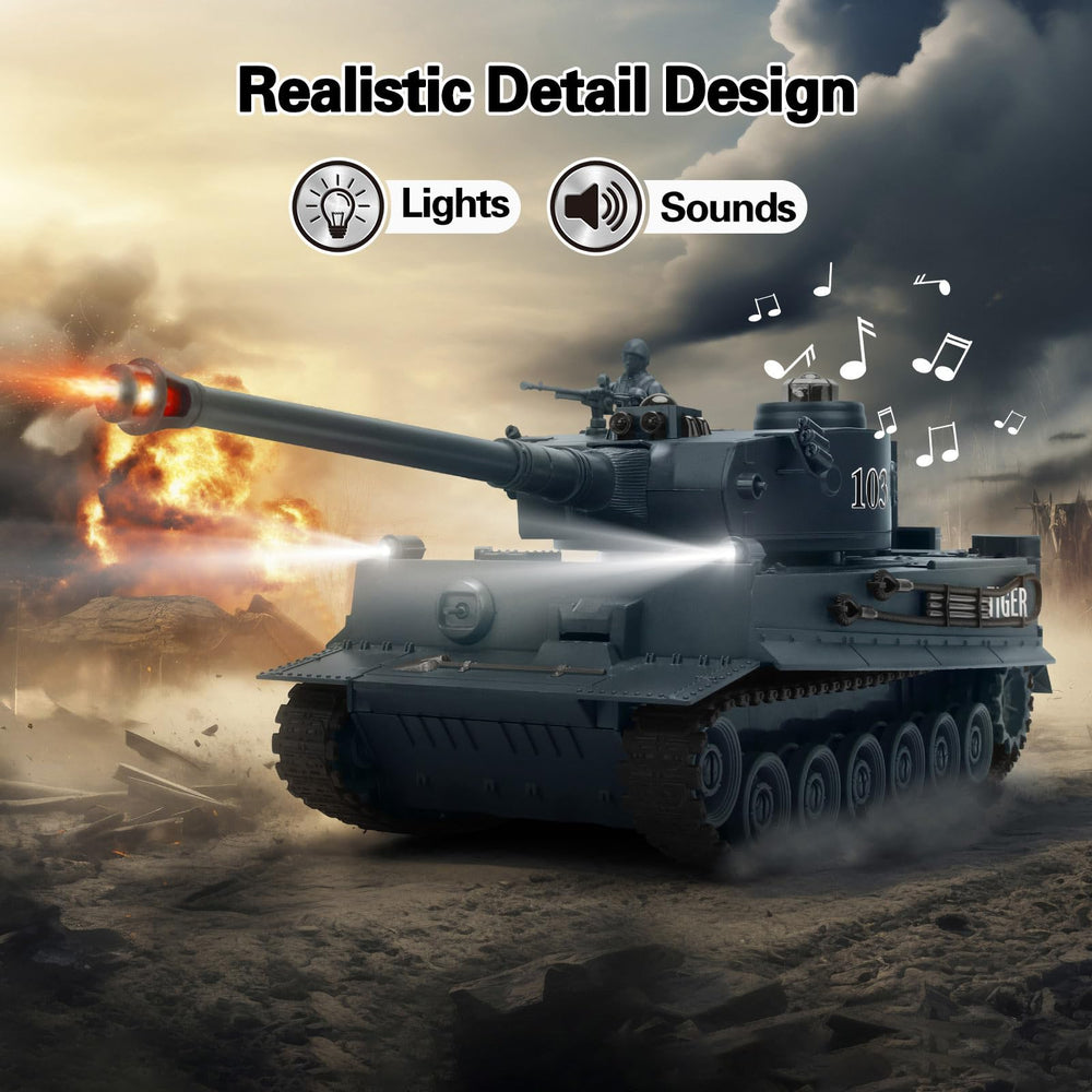 BEAURE RC Tank 28-scale shooting action with recoil effect