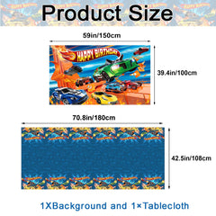 Beavistalon hot car tablecloth protects tables while elevating the party presentation